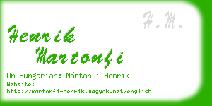 henrik martonfi business card